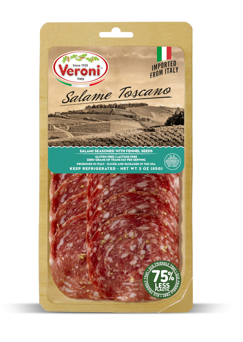 PRE SLICED SALAME TOSCANO 3 OZ